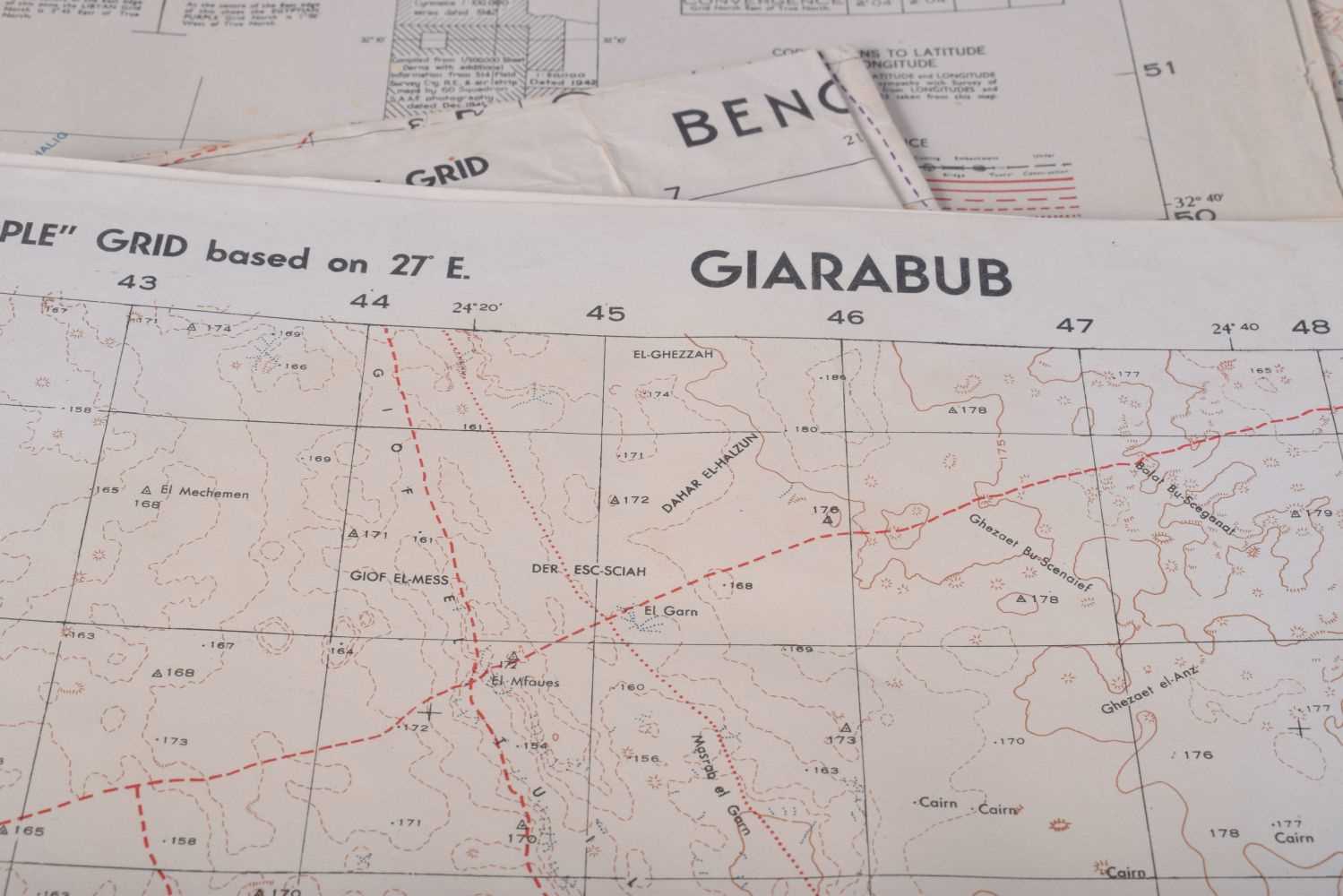 A rare collection of WW2 Maps of the Tobruk together with canvas map case - Image 9 of 30