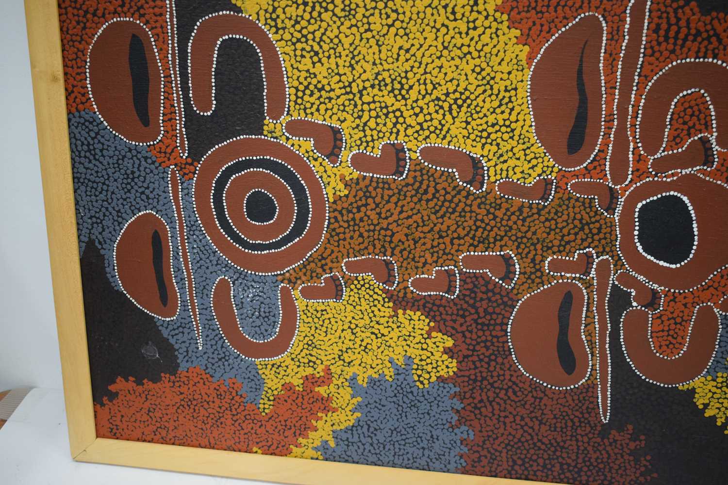 A huge framed Australian Aboriginal Dot art oil on canvas 150 x 147 cm - Image 15 of 20