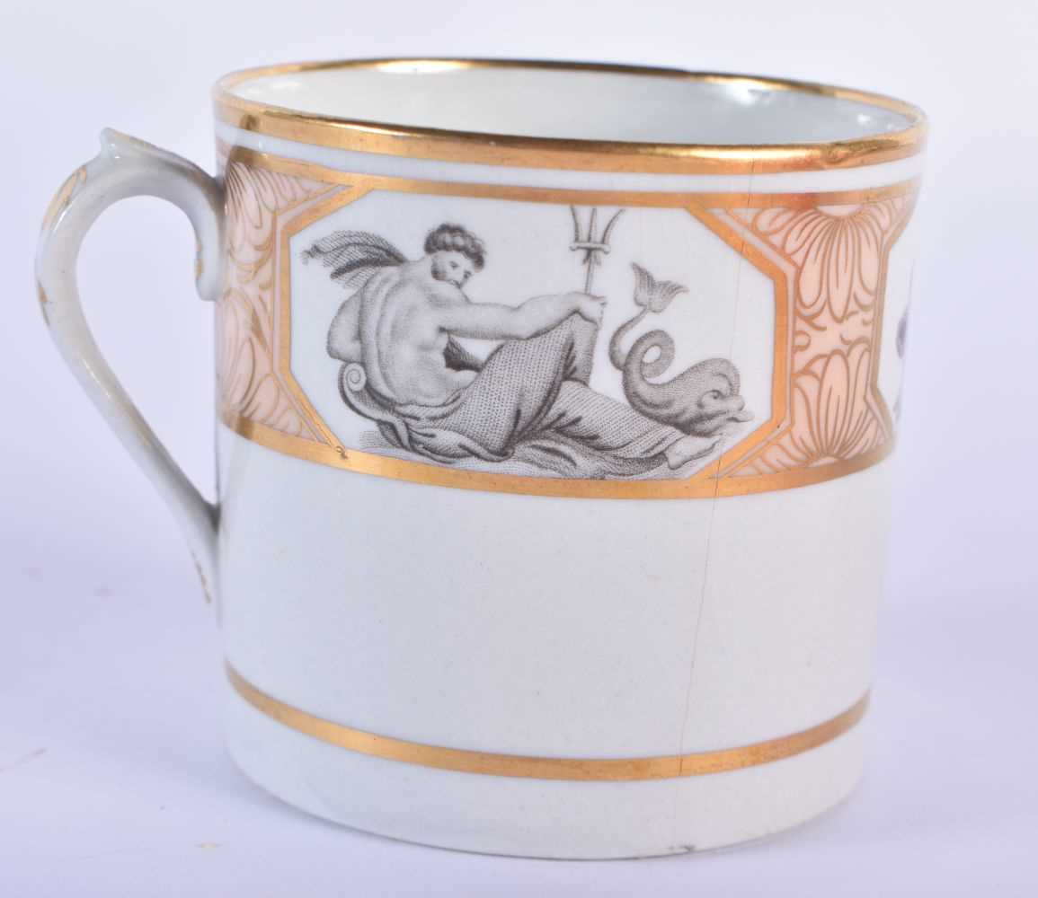 Two Miles Mason coffee cans one with rare handle and blue and white floral border simulation pate - Image 9 of 10