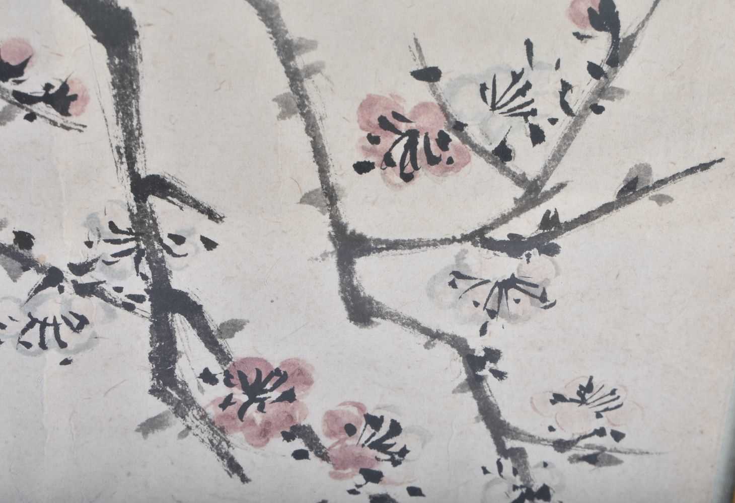 Attributed to Wu Chang Shuo (1844-1927) Watercolour, Flowering branches. 114 cm x 44 cm. - Image 5 of 22