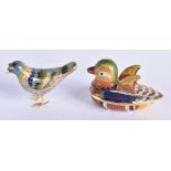 TWO CHINESE REPUBLICAN PERIOD CLOISONNE ENAMEL BIRDS. 98 grams. Largest 7 cm x 4.5 cm. (2)