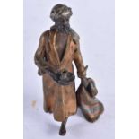 A Cold Painted Bronze in the manner of Bergman od an Arab Lighting his way to Bed. 9.2 cm x 6.2 cm x