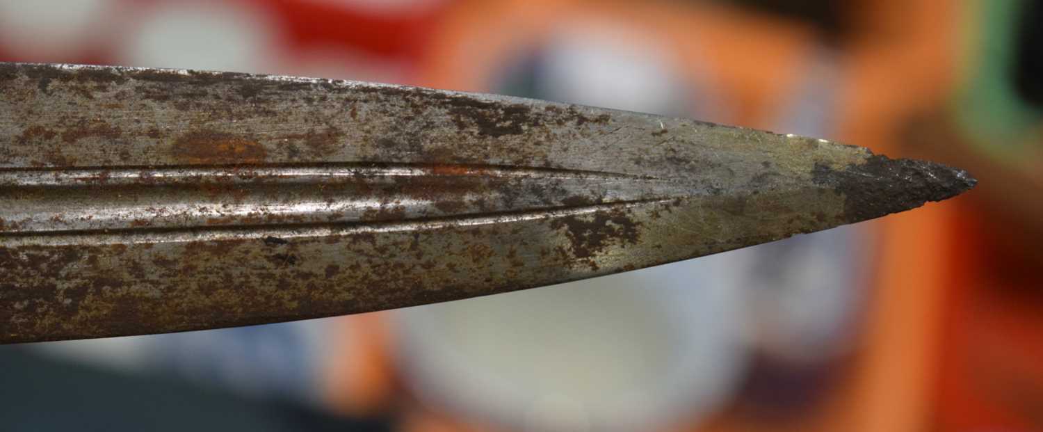 A Caucasian bone handled Kindjal Dagger with leather sheath 28 cm. - Image 18 of 21