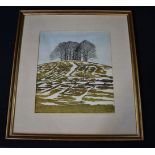 John McNulty Irish /American Framed watercolour of a Rural scene 43 x 38 cm