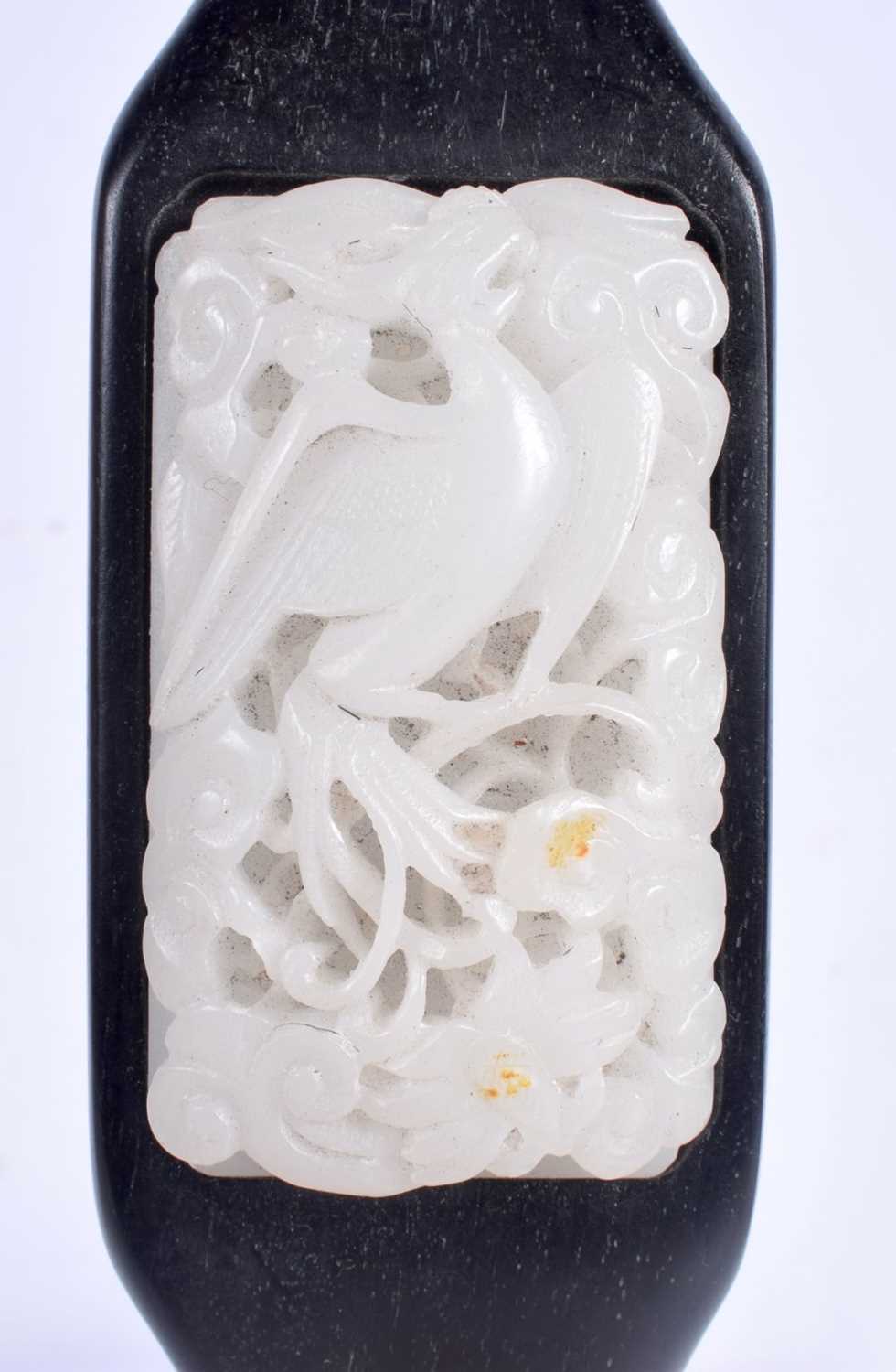 A hardwood and carved jade Rui sceptre 42 x 5.5 cm. - Image 5 of 10