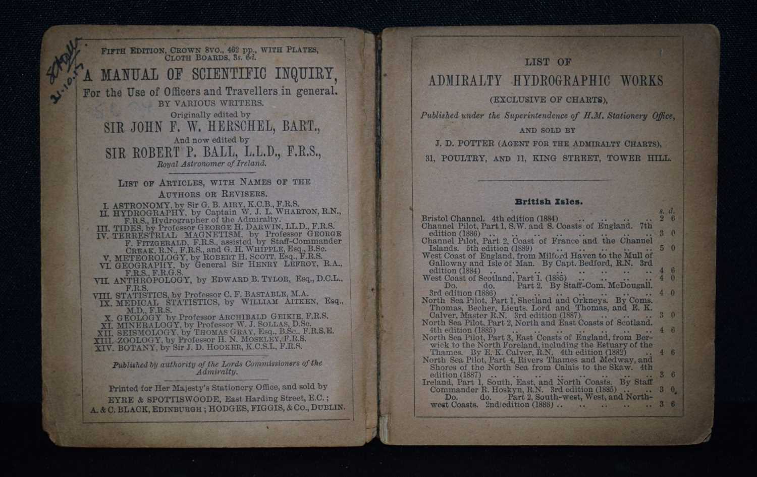 A rare Gunnery Drill Book for Her Majesty's Fleet , published by Darling & Sons 1889 . - Image 4 of 10