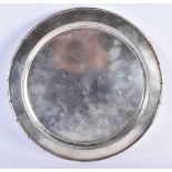 A LATE 19TH CENTURY CHINESE EXPORT SILVER PLATE. 876 grams. 30.5 cm diameter.