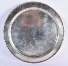 A LATE 19TH CENTURY CHINESE EXPORT SILVER PLATE. 876 grams. 30.5 cm diameter.