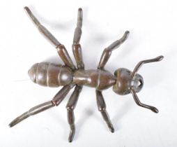 A Japanese bronze Ant with articulated legs 10 cm