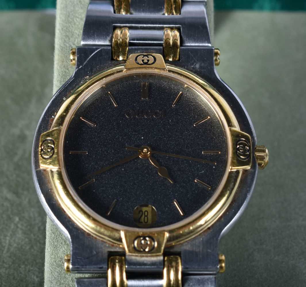 A Boxed Gucci Quartz Watch. Dial 3.3cm incl crown, needs battery - Image 2 of 3