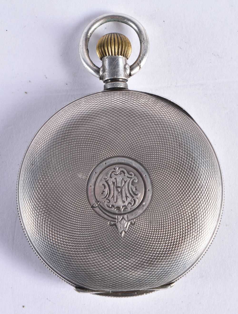 WEST END WATCH CO Silver Gents Half Hunter Pocket Watch.  Stamped 925.  Movement - Hand-wind. - Image 4 of 4