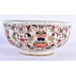 A CHINESE QING DYNASTY CRACKLED THAI MARKET BOWL painted with figures and foliage. 22 cm x 9 cm.