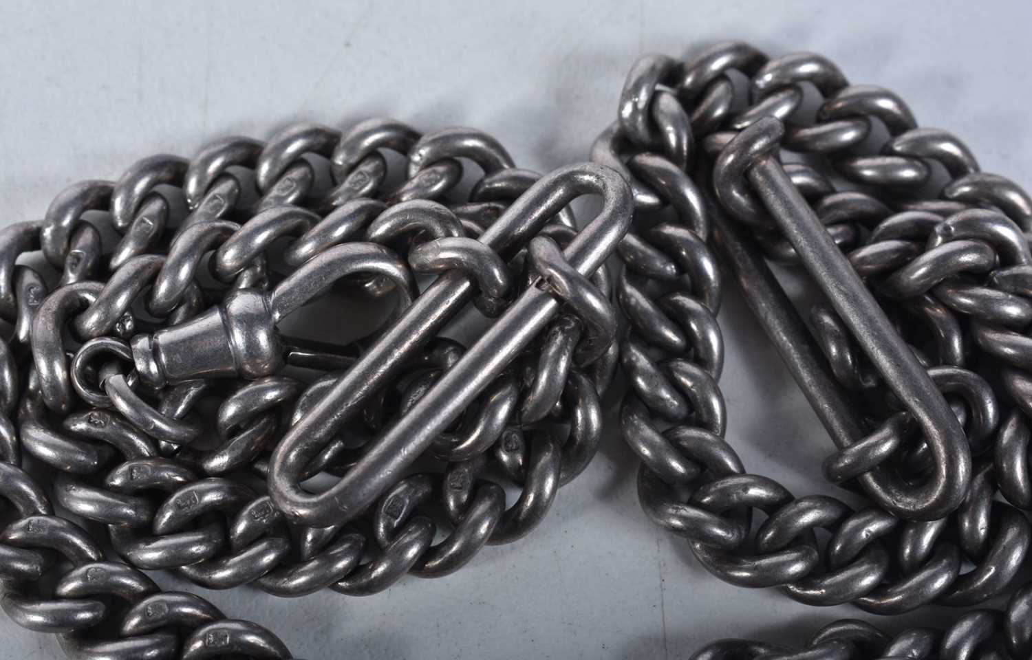 A Silver Watch Chain. Stamped Sterling. 49cm long, weight 65g - Bild 3 aus 3