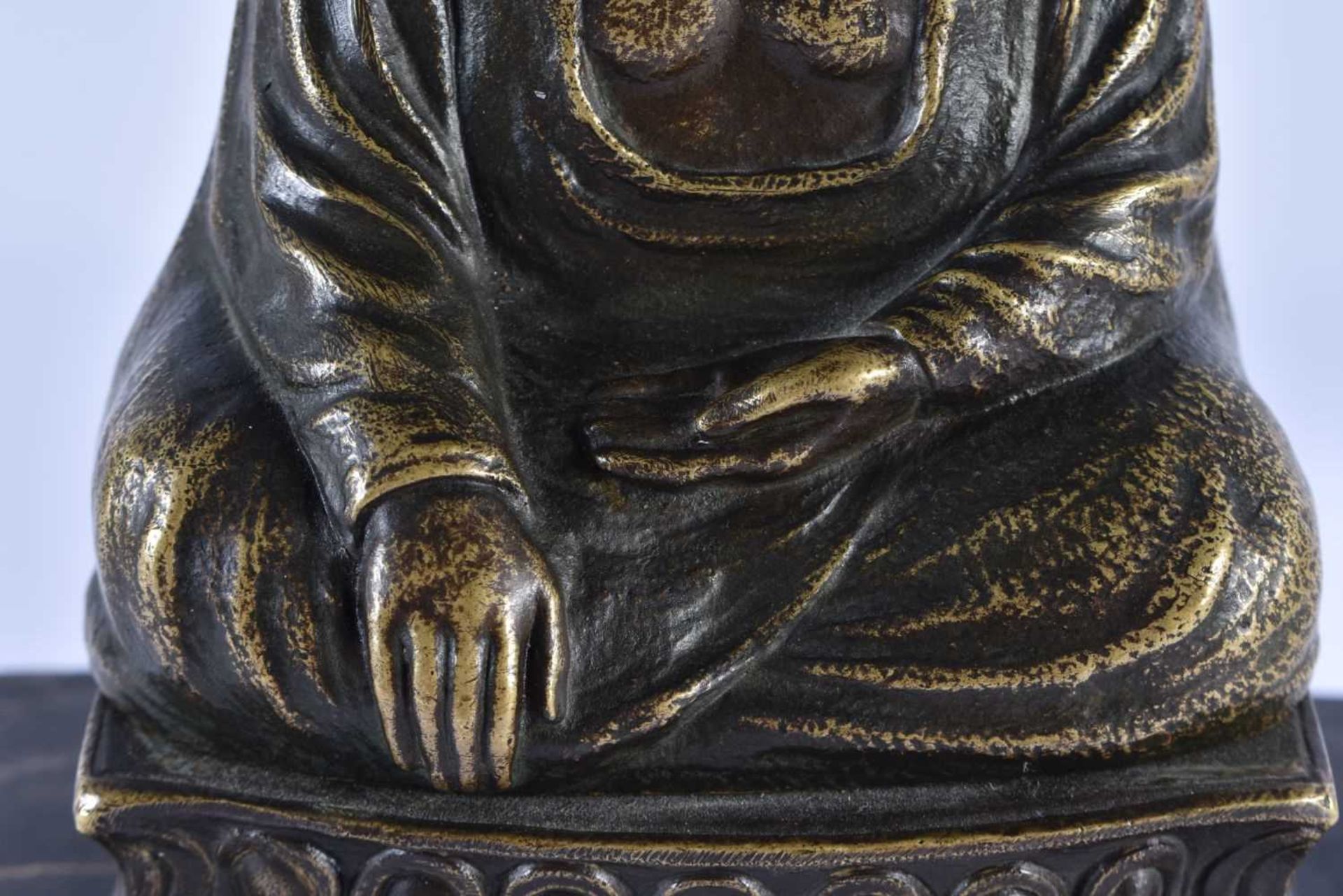 A RARE LATE 19TH/20TH CENTURY AUSTRIAN COLD PAINTED BRONZE EROTIC BUDDHA FIGURE the front opening to - Image 3 of 12