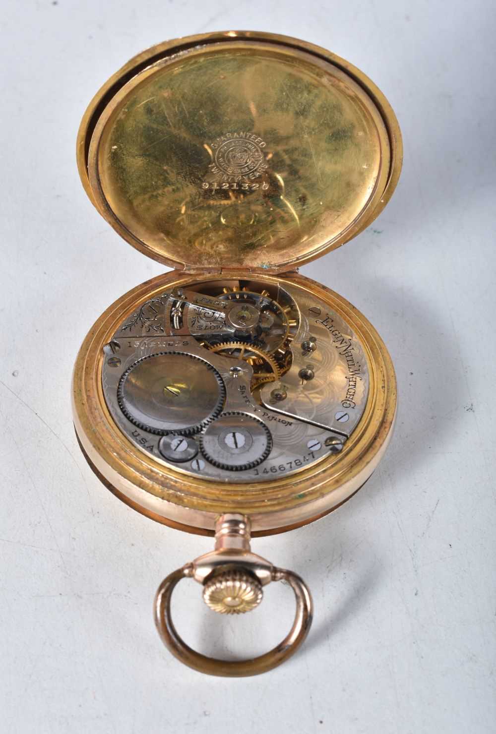 An Elgin Hunter Pocket Watch. 5cm diameter, working - Image 4 of 4