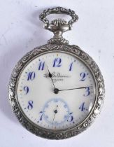 LONGINES Gents Vintage Open Face Pocket Watch Hand-wind Working. 102 grams. 5 cm diameter.