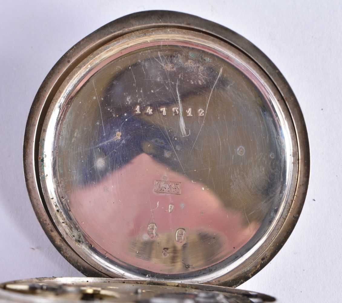 Vintage Silver Gents Open Face Pocket Watch.  Stamped 935. Movement - Hand-wind.  WORKING - Tested - Image 3 of 5