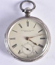FATTORINI & SONS BRADFORD Gents Antique Silver Cased, Fusee Open Face Pocket Watch.  Hallmarked