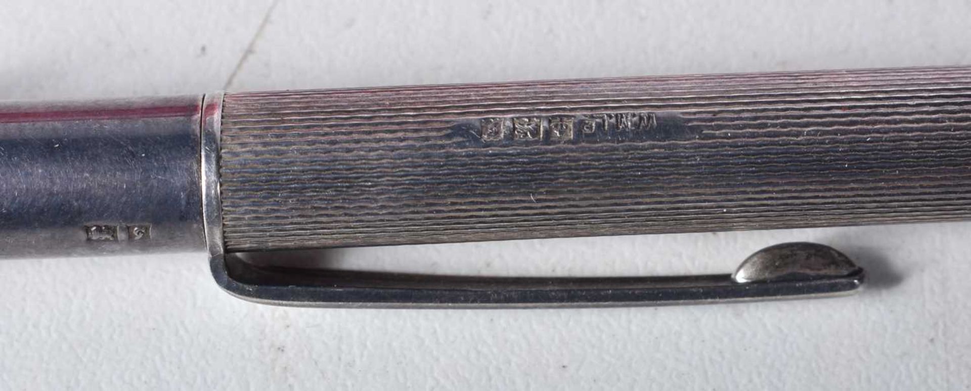 Four Silver Propelling Pencils. Various Birmingham Hallmarks. Largest 12.2cm x 0.9cm, total weight - Image 3 of 4