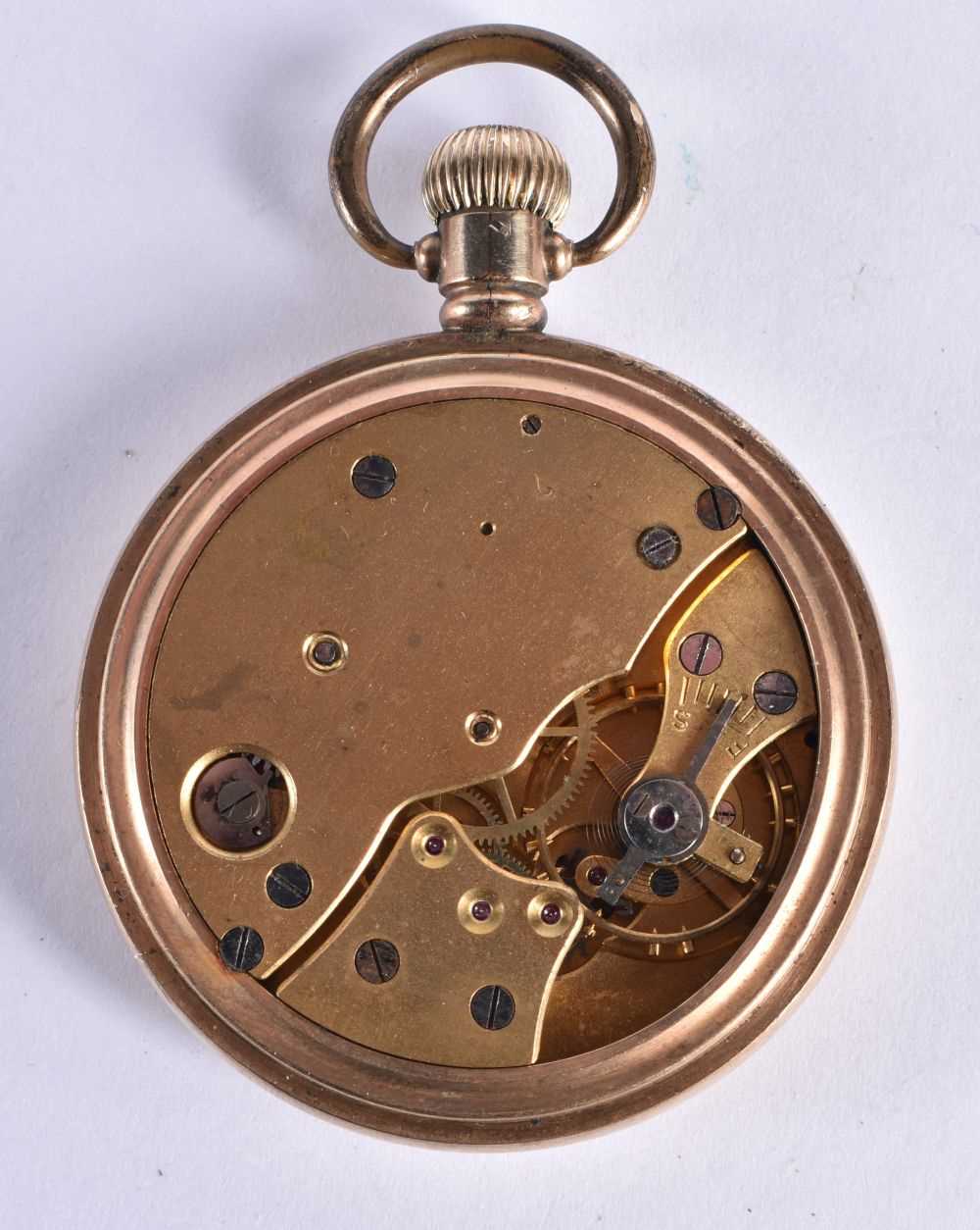 SMITHS Rolled Gold Gents Vintage Open Face Pocket Watch.   Movement - Hand-wind.  WORKING - Tested - Image 2 of 4