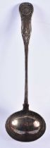 A VERY LARGE EARLY 19TH CENTURY SCOTTISH SILVER LADLE. Edinburgh1824. 265 grams. 34 cm long.