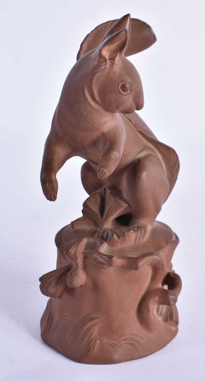 A MEISSEN BOTTGER STEINZEUG STONEWARE FIGURE OF A SQUIRREL modelled upon a naturalistic base. 15 - Image 2 of 5