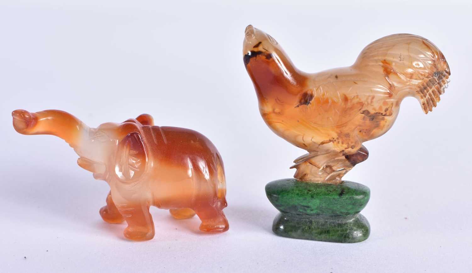 A COLLECTION OF 19TH CENTURY CHINESE CARVED ROCK CRYSTAL AND STONE CARVINGS Qing. (8) - Image 4 of 6