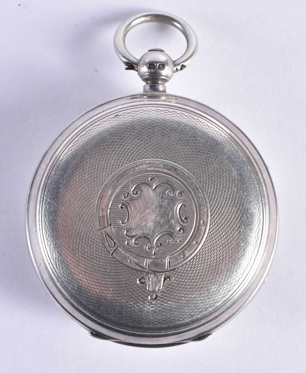 A Victorian Silver Gents Open Face Fusee Face Pocket Watch.  Hallmarked Chester 1897.  Movement - - Image 4 of 4