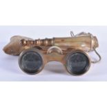 A PAIR OF MOTHER OF PEARL OPERA GLASSES. 18 cm wide extended.