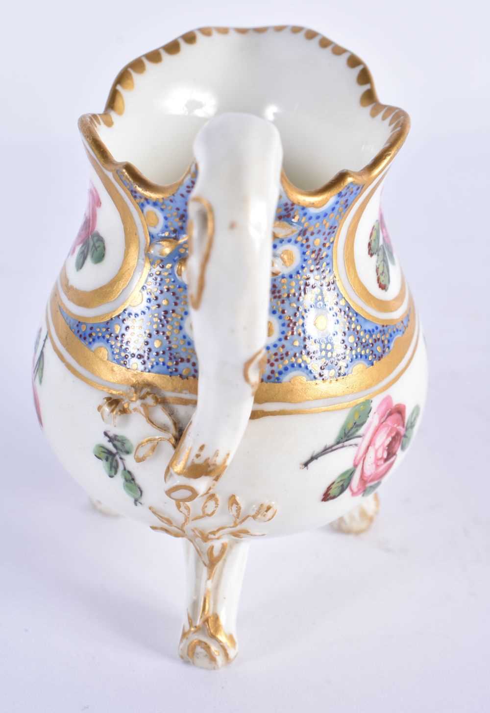 AN 18TH CENTURY FRENCH SEVRES PORCELAIN CREAM JUG painted with flowers. 9 cm x 8 cm. - Image 2 of 6