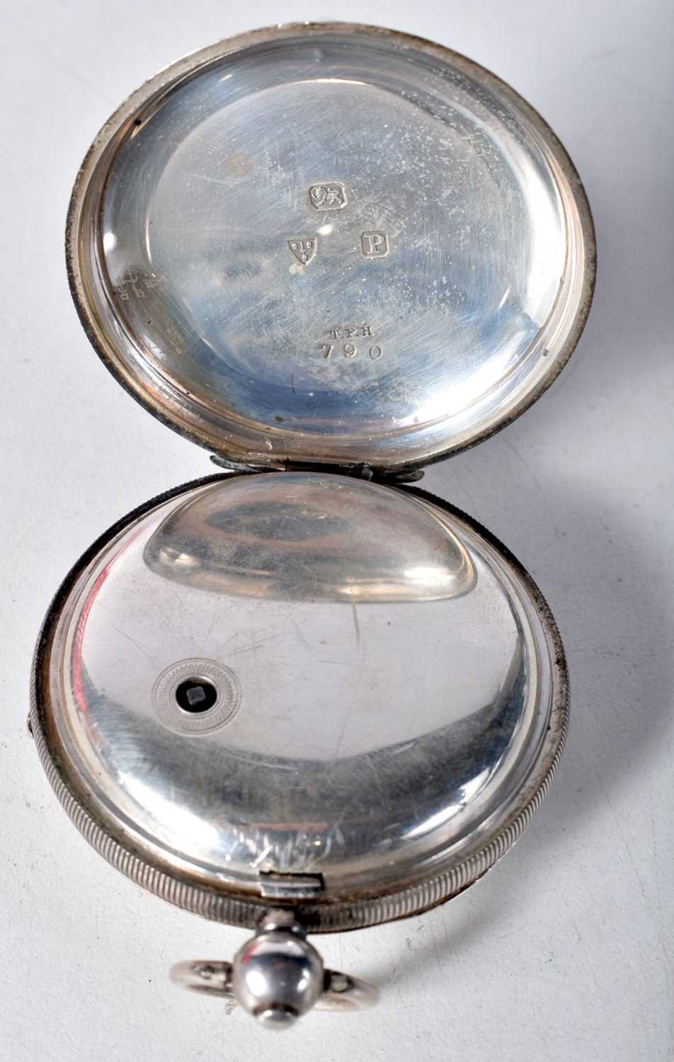 A Victorian JOHN FORREST Silver Gents Open Face Pocket Watch in a fitted case.  Hallmarked Chester - Image 3 of 4