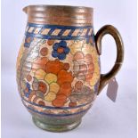 A Charlotte Rhead Byzantine Pattern Jug from Crown Ducal. Signed on base. with impress mark 161.