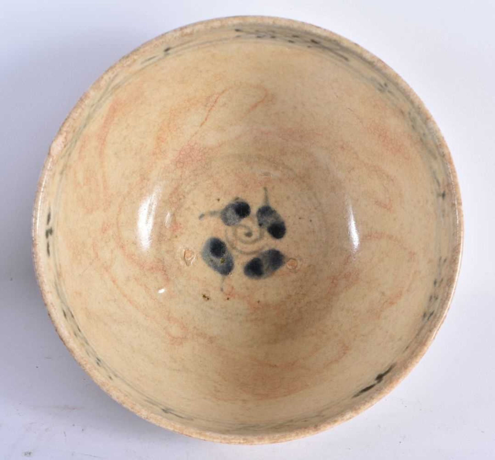 THREE CHINESE QING DYNASTY CERAMICS. Largest 14 cm diameter. (3) - Image 3 of 9