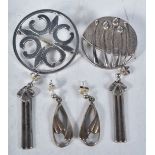 A collection of silver Scottish/Celtic jewellery including Ola Gorie. Hallmarks include Edinburgh