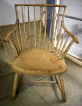 A RARE ANTIQUE AMERICAN CHAIR by Humerston of Halifax. 78 cm x 54 cm.