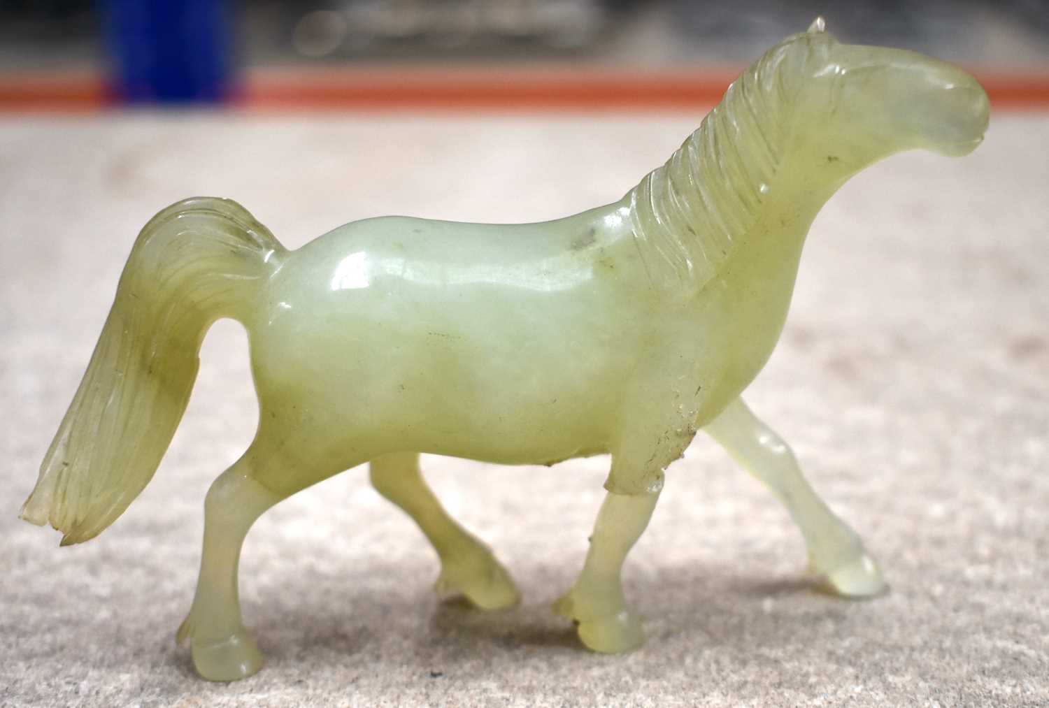 A SET OF SIX LATE 19TH CENTURY CHINESE CARVED JADE HORSES Late Qing, modelled in various forms and - Image 37 of 46