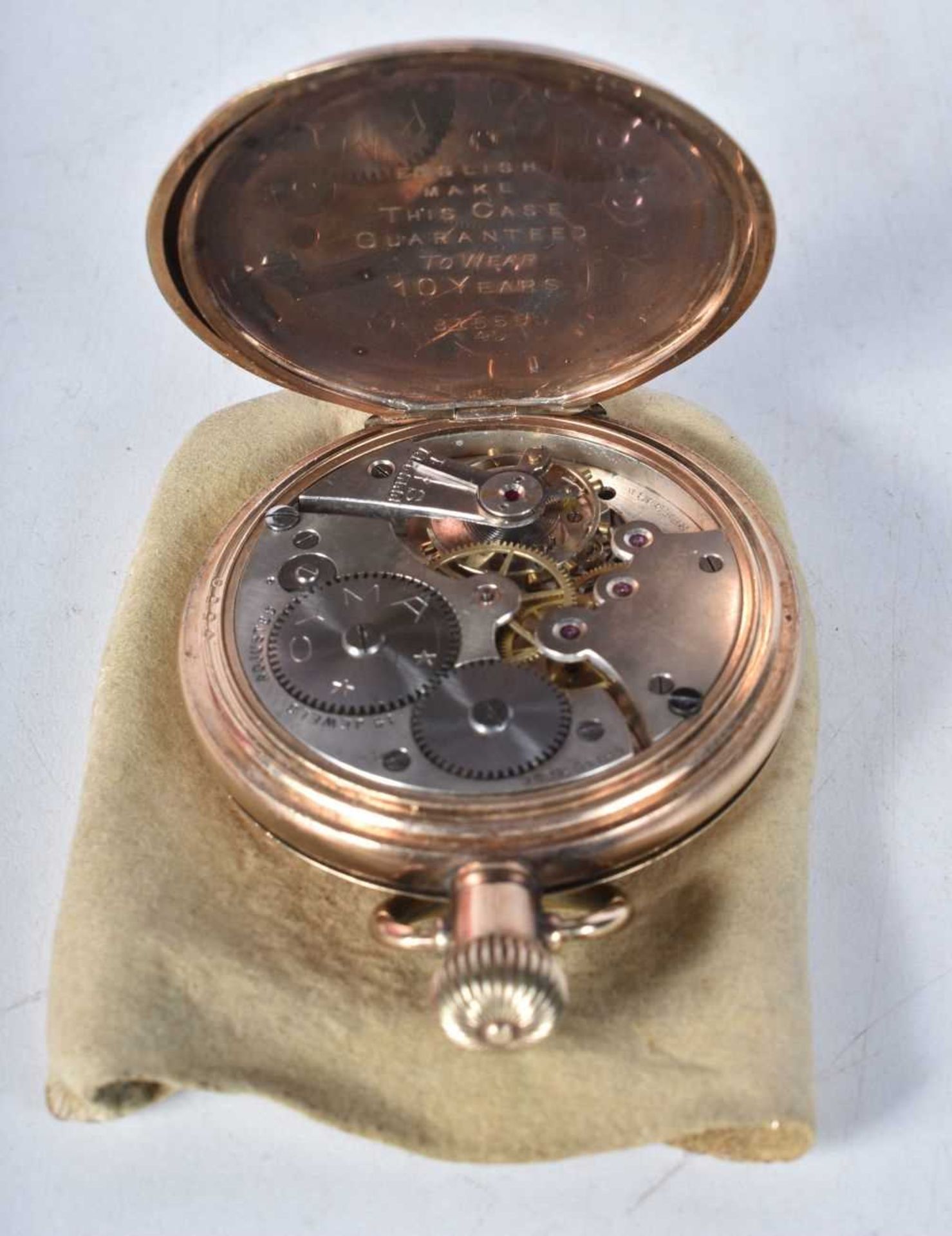 A Cyma Hunter Pocket Watch. 5cm diameter, working - Image 3 of 3