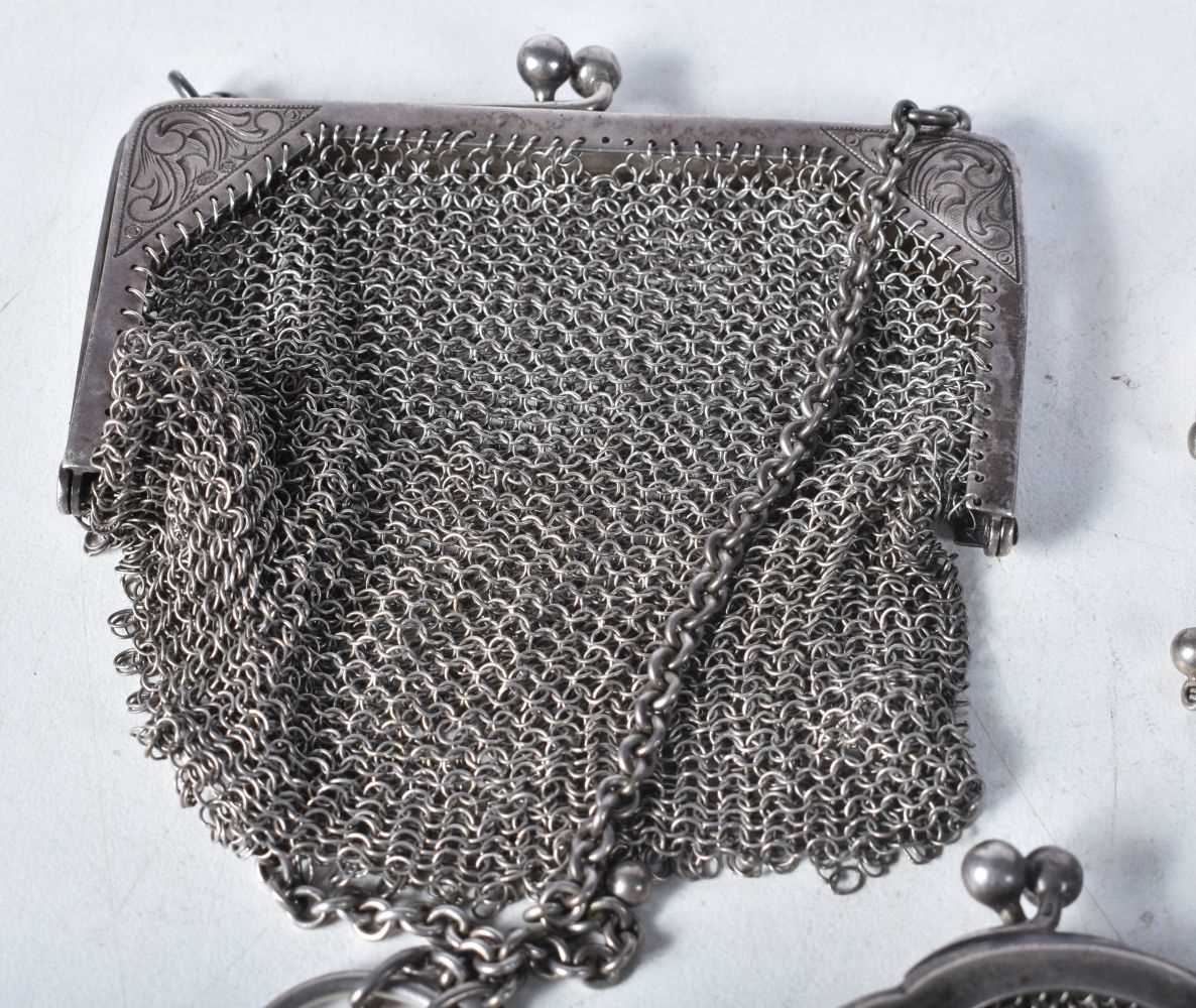 Three Silver Chain Mail Purses. XRF Tested for Purity. Largest 9cm x 8cm, total weight 118g (3) - Image 3 of 5