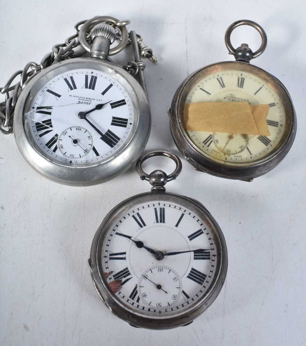 Two Victorian Silver Cased Open Face Pocket Watches. Hallmarked Birmingham together with a