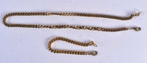 TWO 9CT GOLD CHAINS. 39 grams. Largest 40 cm long. (2)
