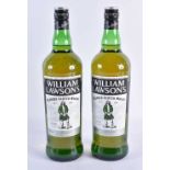 TWO BOTTLES OF WILLIAM LAWSONS BLENDED SCOTCH WHISKEY. 32 cm high. (2)