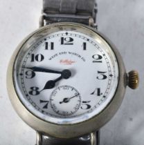 WEST END WATCH CO. Gents Trench Style WRISTWATCH.  Movement - Hand-wind .  WORKING - Tested For