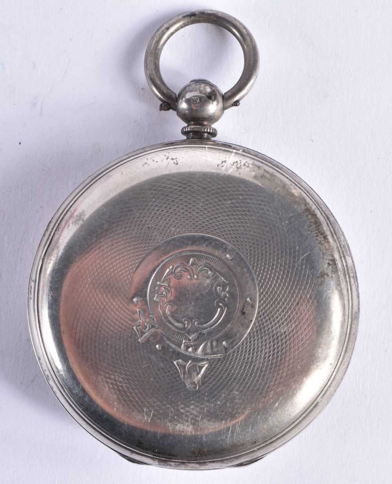 Sterling Silver Gents Antique Open Face Fusee Pocket Watch Key-wind Working. London 1926. 103 grams. - Image 4 of 4