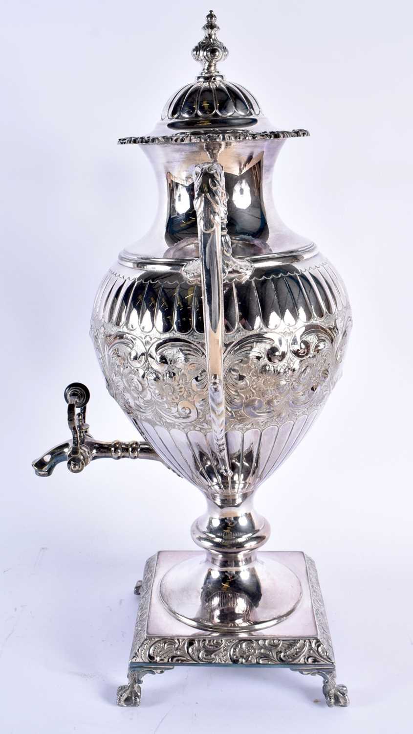A LARGE VICTORIAN SILVER PLATED SAMOVAR. 3915 grams. 50 cm x 27 cm. - Image 2 of 6