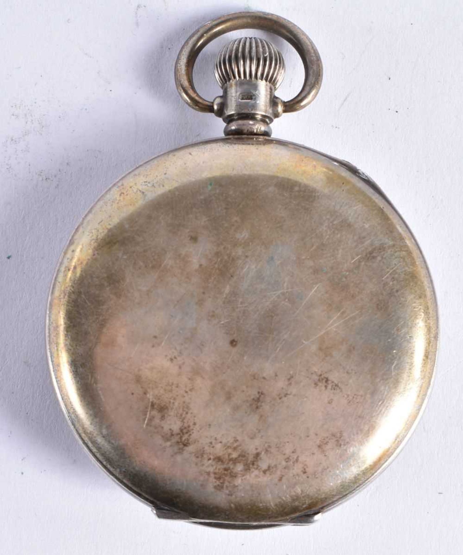 J.W. BENSON .925 Silver Gents Vintage Half Hunter Pocket Watch Hand-wind Working. Birmingham 1928. - Image 5 of 5