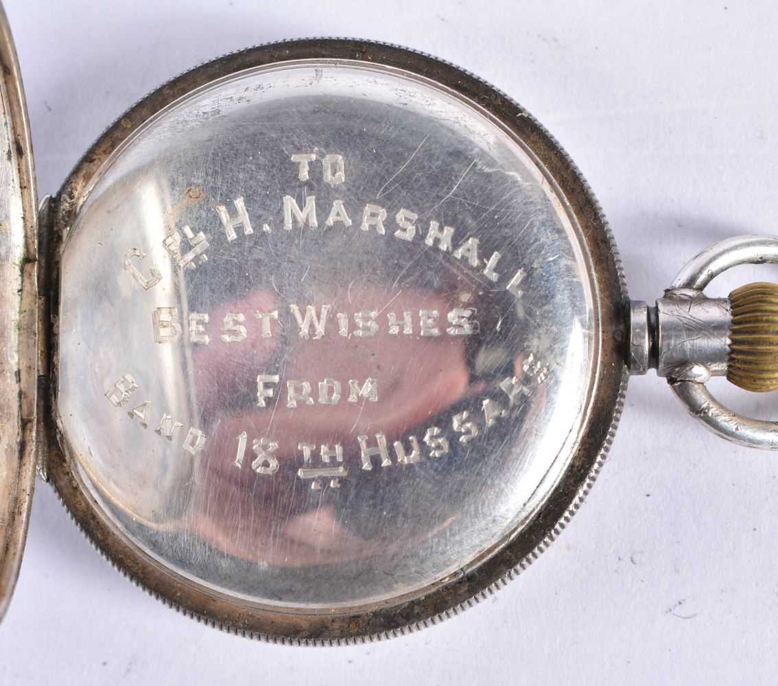 WEST END WATCH CO Silver Gents Half Hunter Pocket Watch.  Stamped 925.  Movement - Hand-wind. - Image 3 of 4