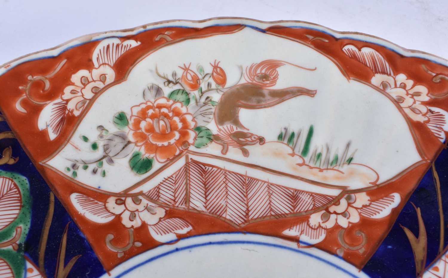 A LARGE 18TH CENTURY JAPANESE EDO PERIOD IMARI VASE AND COVER painted with landscapes, together with - Image 10 of 10