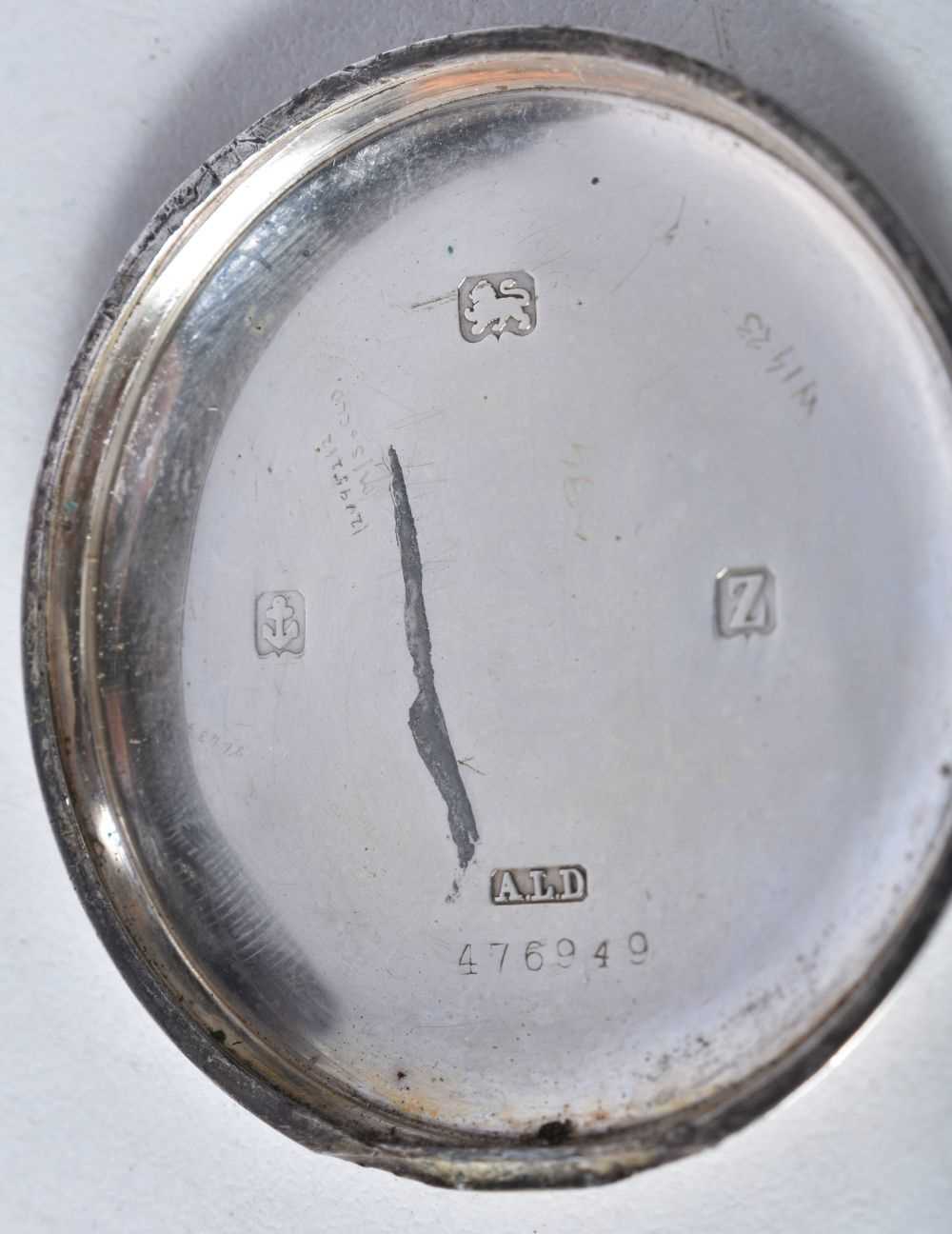 Four Silver Pocket Watches. Marks include Birmingham 1949 and 925, largest 5.1cm diameter, total - Image 4 of 4