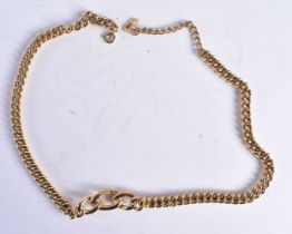 Gold tone necklace by designer Christian Dior. 33 grams. 14 cm long.