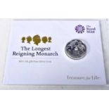 For 2015 to celebrate Queen Elizabeth II the Longest Reigning Monarch, the Royal Mint is issuing a